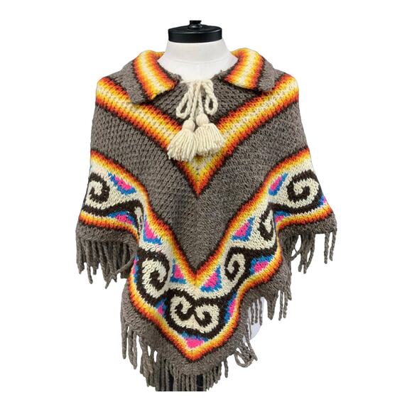 Neon Psychedelic Poncho - Picture 2 of 6